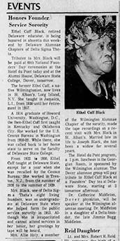 Ethel Cuff Black newspaper article