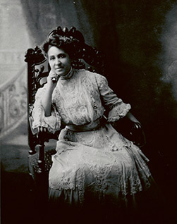 Photograph of civil rights activist and suffragist Mary Church Terrell who marched alongside the sorority members in the 1913 procession.